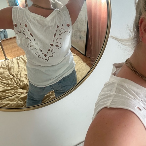 Zadig & Voltaire White Eyelet Tank Top - Picture 6 of 6